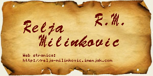 Relja Milinković vizit kartica